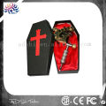 Black Coffin Tattoo Machine/Gun Carry Case With Red Satin